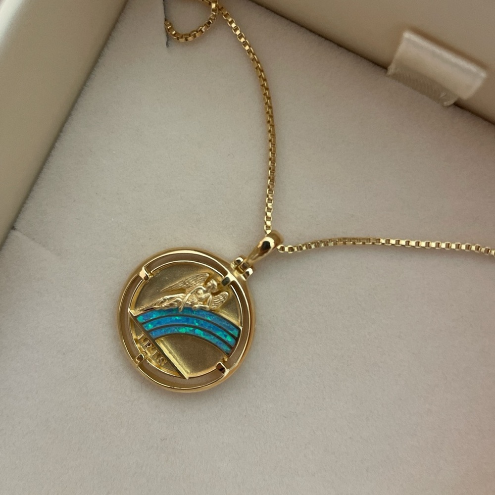 Awe inspired Iris Necklace - 14K Yellow Gold Vermeil / 16"-18